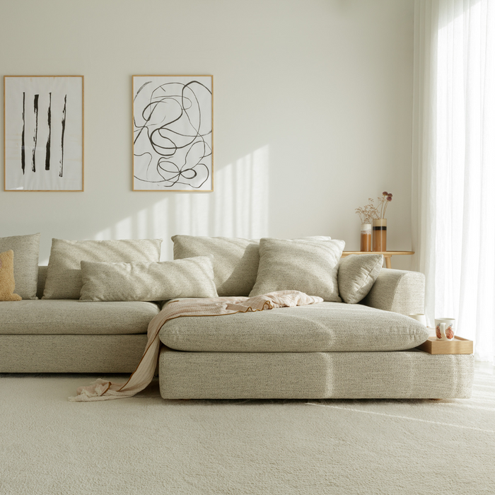 Hoeksofa - Milou - Natural - 4 granos