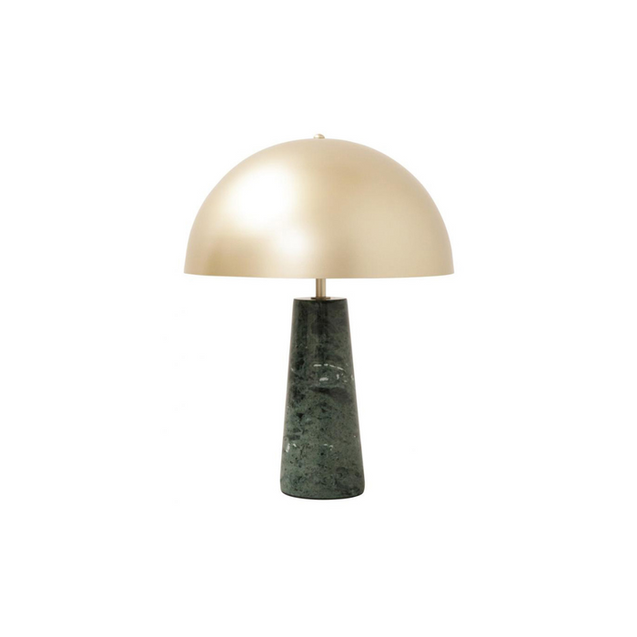 Table Lamp Merit - Brass Shade - Green Marble Base - Ø40/H55cm