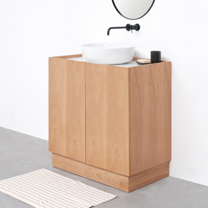 Håndvaskmøbel hvid - Felix - Hvid Keramik - Alexis 2 - (84 cm)