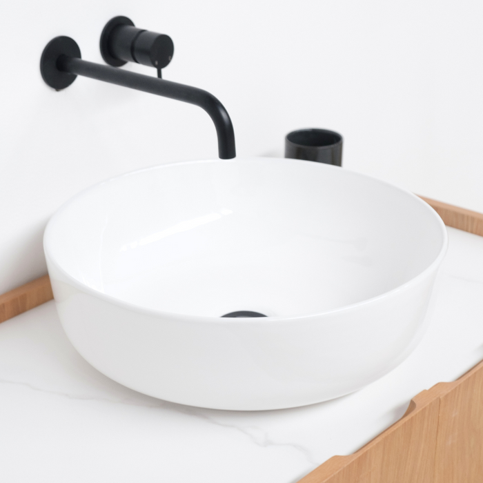 Håndvaskmøbel hvid - Felix - Hvid Keramik - Alexis 2 - (84 cm)