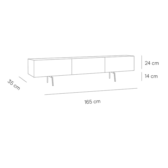 TV-skåp - Dunkirk - Ek - 165 cm