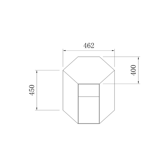 Table d'appoint Cube B46.2 D40 H45 - Acier brossé