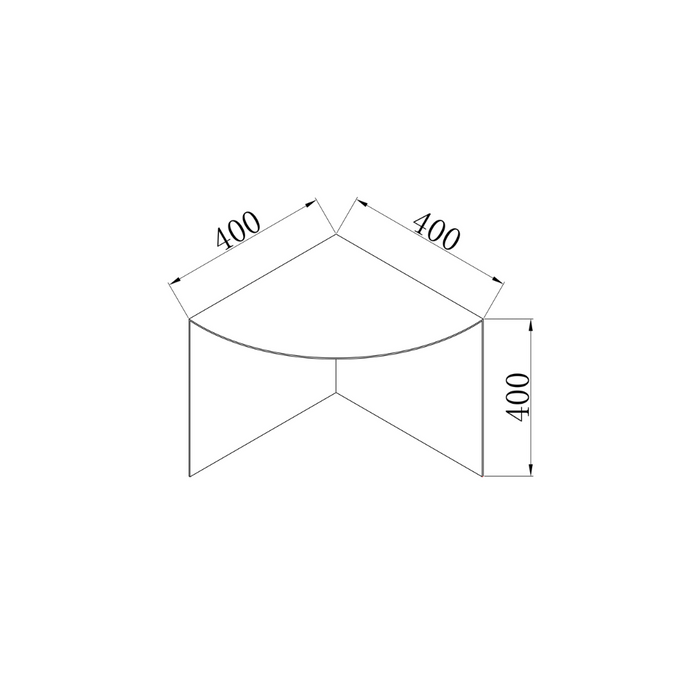 Table d'appoint Meru / 40 cm - Acier brossé