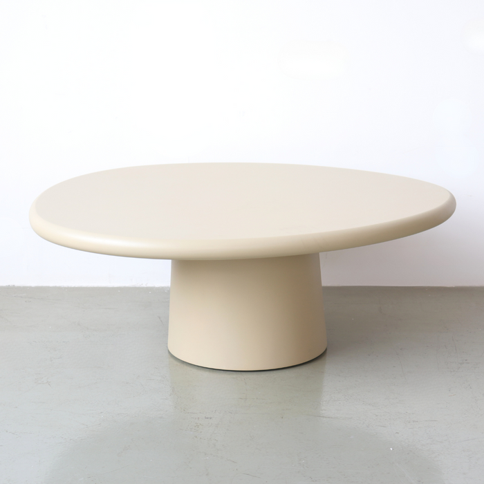 Table basse ronde aspect béton organique - Juno - StoneSkin - 90 cm