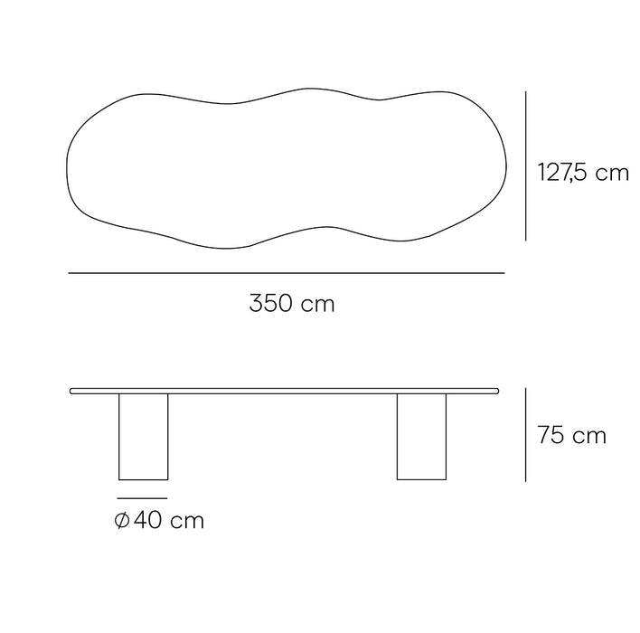 Bio-Esstisch - Limoges - Microskin - 350 cm