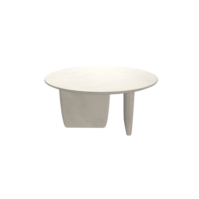 Ronde Beige Eettafel - Rochelle - 150 cm - Poten met schuine rand - MicroSkin