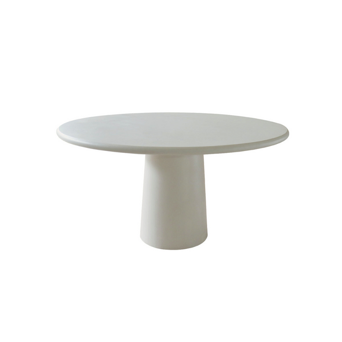 Round concrete look dining table - Brocas - StoneSkin - Conical table leg