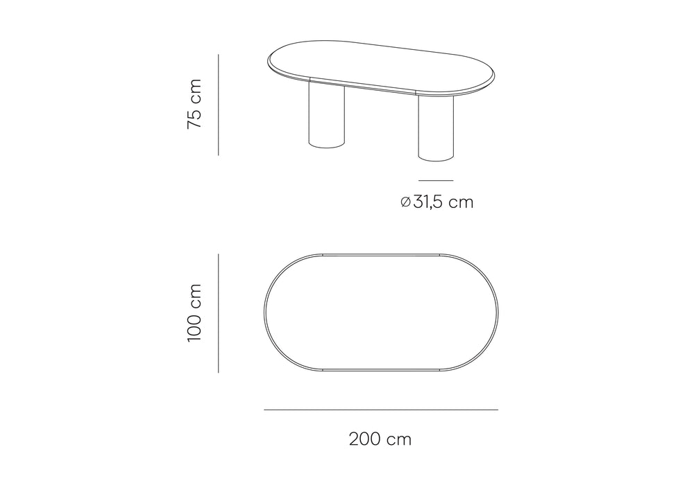 Kimberly microskin matbord - Runda möbelben