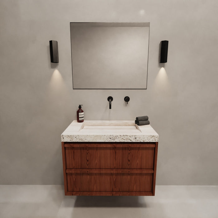 Travertine washbasin top - Soumans - 80 cm