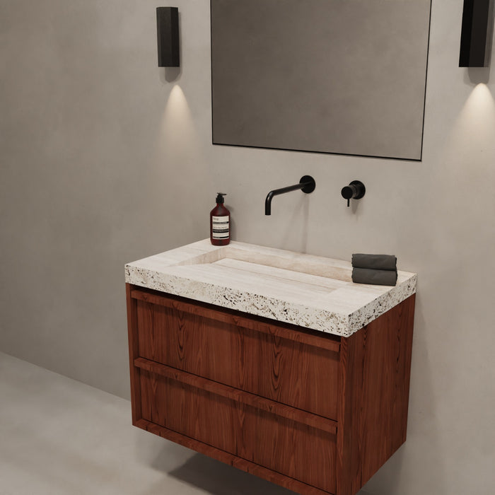 Travertine washbasin top - Soumans - 80 cm