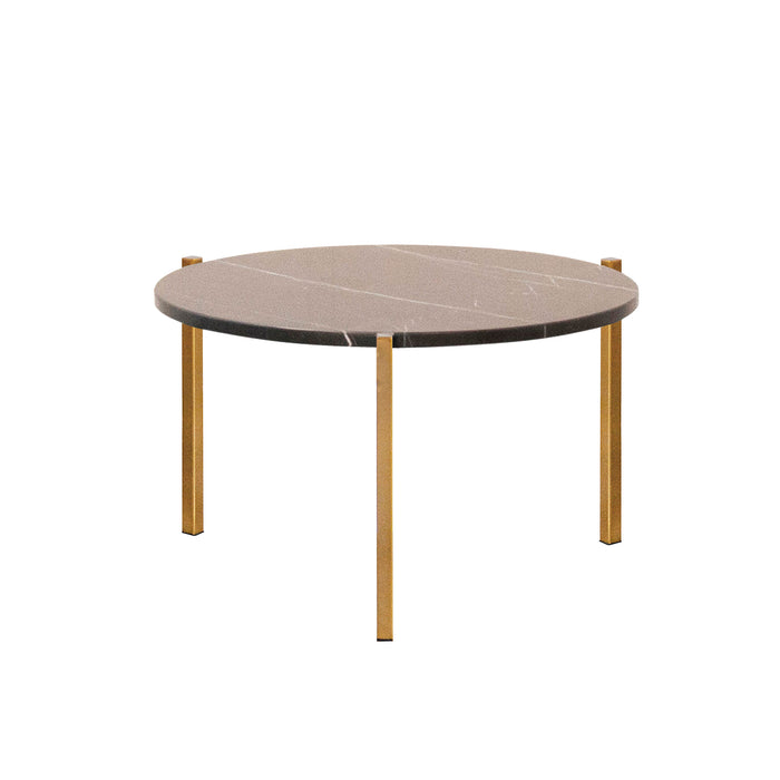 Marble Coffee table - Leonard - Black Marble - Ø58cm