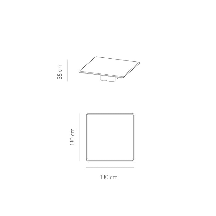 Toulouse- Fyrkantigt soffbord i mikroskinn