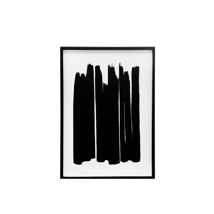 Kunstwerk Black Stripes 50x70cm Zwart Frame