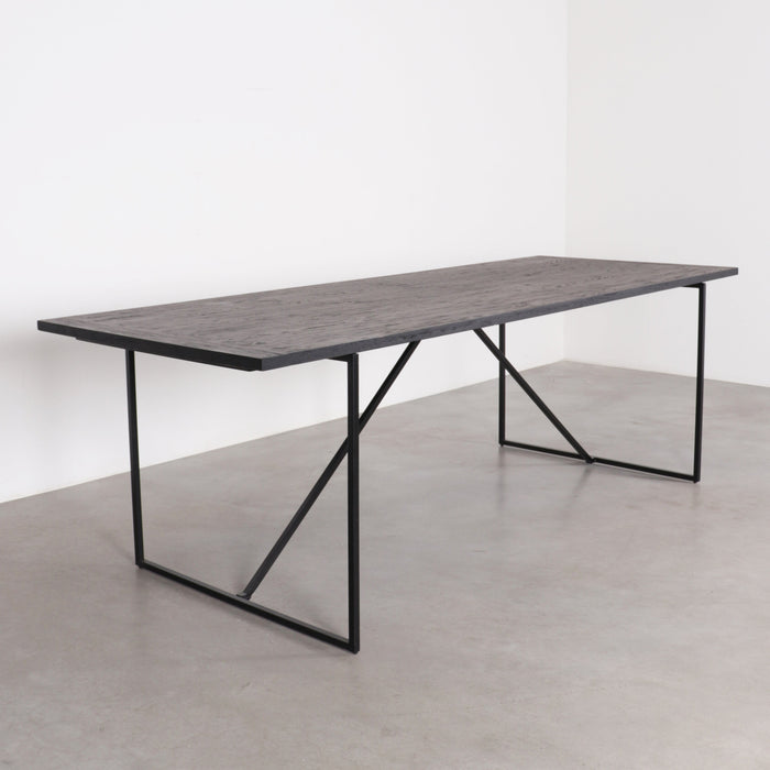 Rektangulärt matbord - Lisa - Black Wood - 240cm