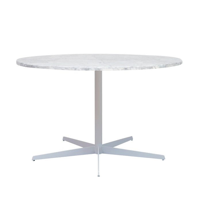 Runt matbord med marmorskiva - Carrara Vit - Ø125cm