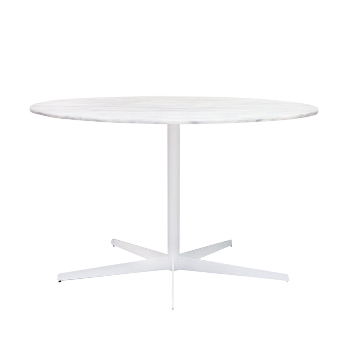 Runt matbord med marmorskiva - Harris - Greek White - Ø125cm