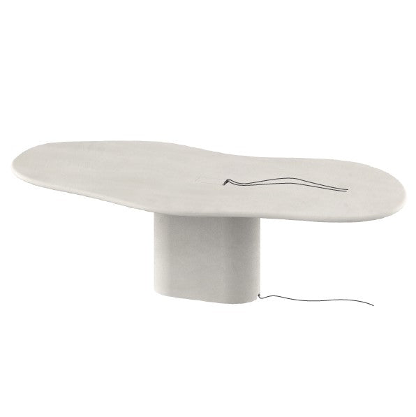 Limoges ekologiskt matbord med kabelkanal - Microskin - 200 cm