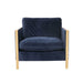 Velvet Fauteuil Force 1 Donkerblauw